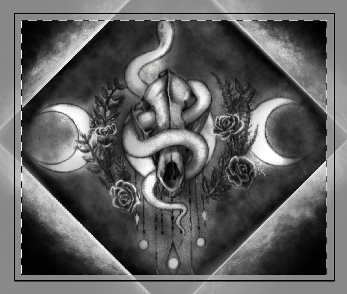 Black Magic Ward I Original Art By Rin Altered