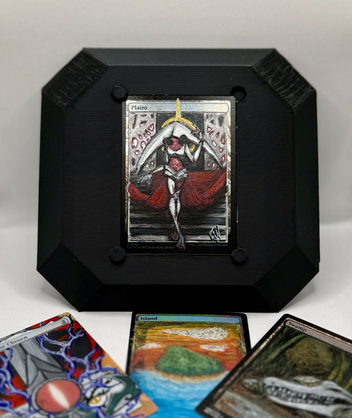 Canvas Board by Rin shown from another angle or with demonstration artwork; cards and art supplies not included