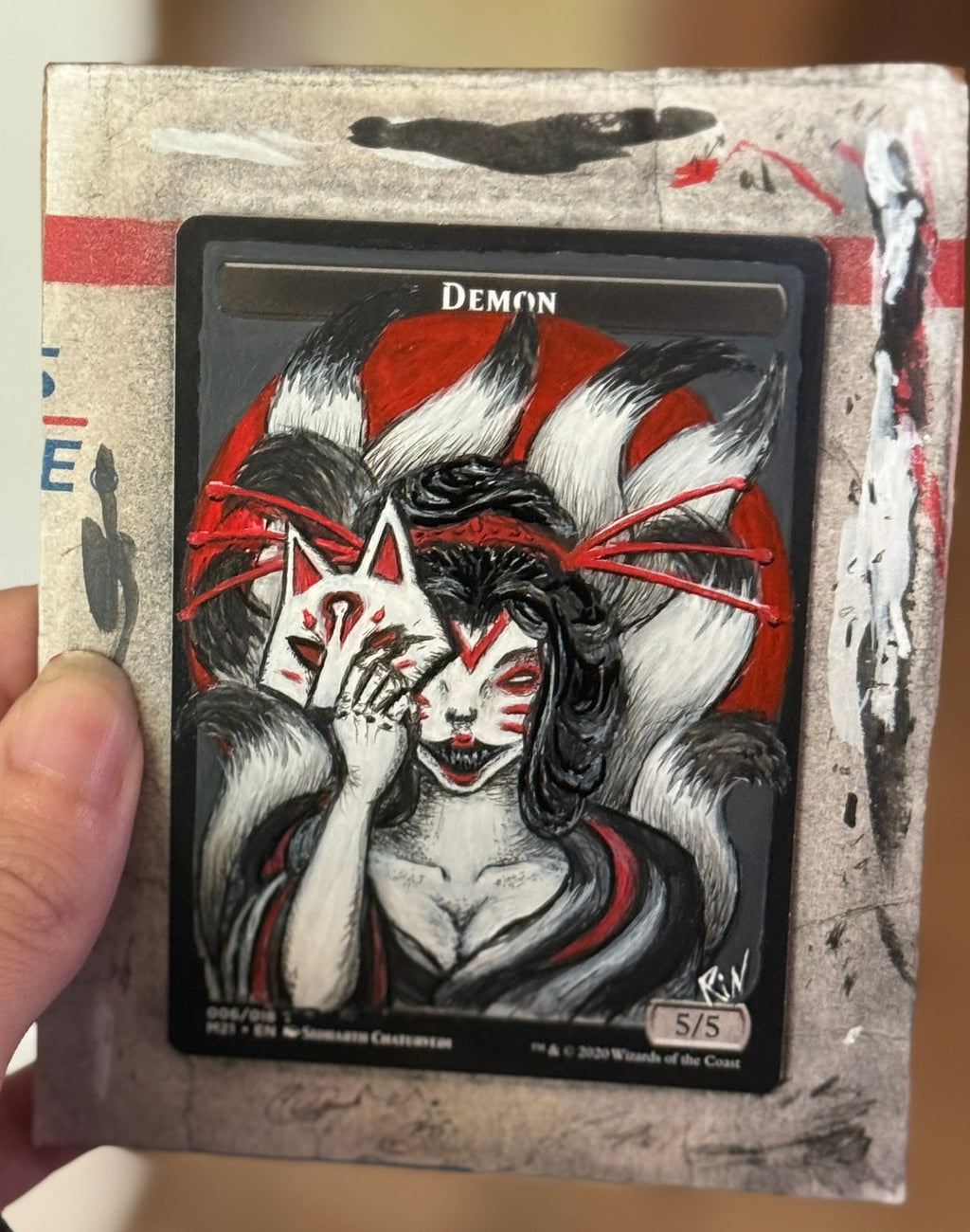 Original hand-painted Kitsune artwork used for this deck box; card not included